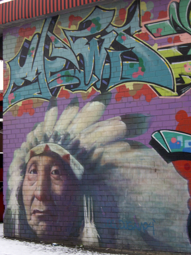 Kent Avenue Indian Chief Mural