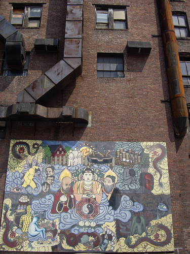 Buddha Parking Lot Mural - Chinatown, Boston MA