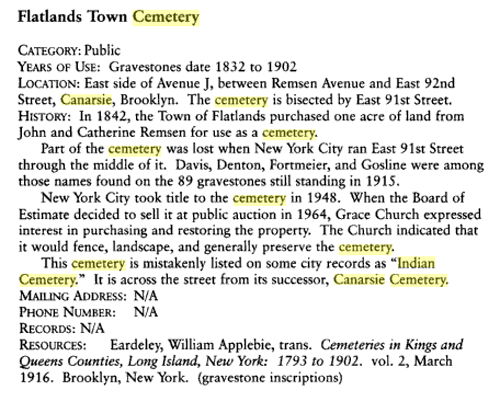 A Family Historian's Guide to New York City Cemeteries