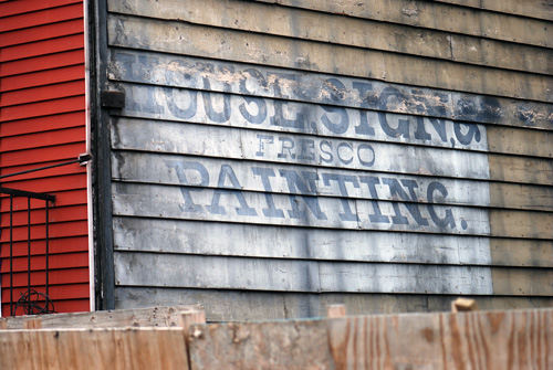 House Signs & Frescos Painted - Huron Street - Greenpoint, Brooklyn