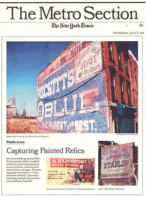 NY Times Metro Section - July 9, 1998