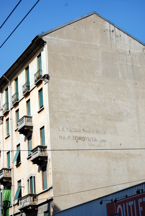 Mussolini Quote in Torino Italy - © Frank H. Jump
