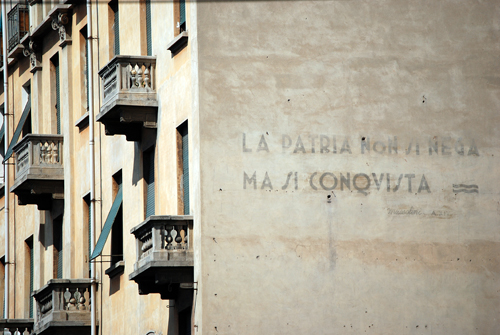 Mussolini Quote in Torino Italy - © Frank H. Jump