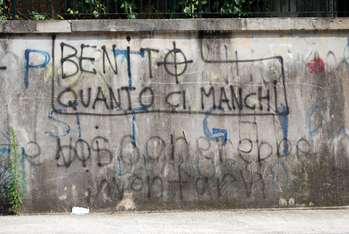 Mussolini Message in Torino Italy - © Frank H. Jump