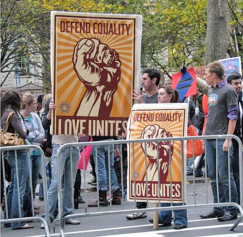 Marriage Equality Demonstration at City Hall, NYC - Saturday, November 15, 2008 © Jon Nalley Marriage Equality Demonstration at City Hall, NYC - Saturday, November 15, 2008 © Jon Nalley