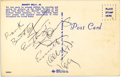 Signed Postcard while in hospital for appendicitis - 1969