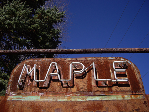Maple Motel Derelict Neon - Rte 307 S, Maple Lake - Tooley Corners, PA
