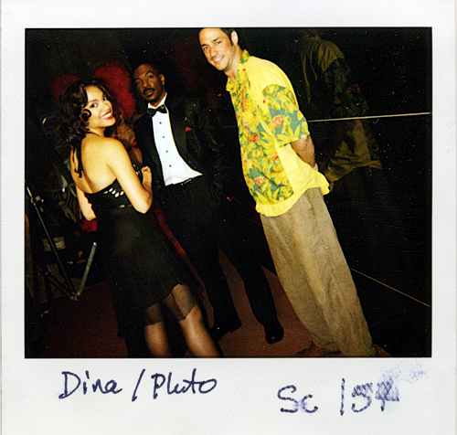 Rosario Dawson, Eddie Murphy, Frank Jump - Pluto Nash Set - Montréal Canada - July 2000