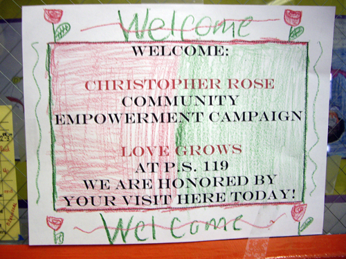 Christopher Rose Community Empowerment Campaign Visits P.S. 119