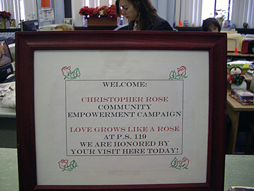 Christopher Rose Community Empowerment Campaign Visits P.S. 119